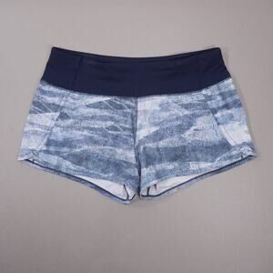 Lululemon Run Time II 4” Lined Running Shorts Mesh Scape Size 8